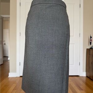 Ann Taylor Grey Tailored Pencil Skirt